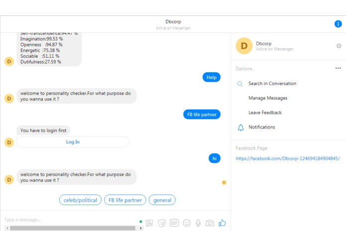 facebook personality insights BOT & programous.com – screenshot 1