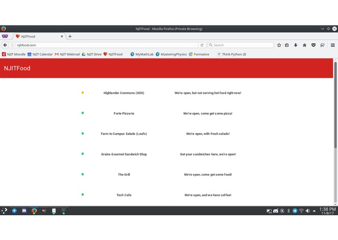 NJITFood – screenshot 1