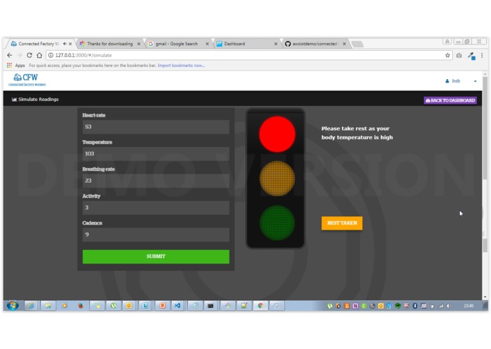 Connected  Factory Workers for health monitoring – screenshot 4