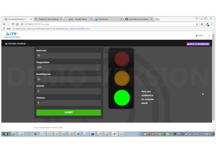Connected  Factory Workers for health monitoring – screenshot 5