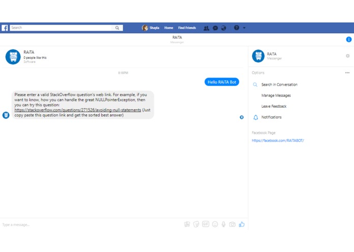 RAiTA Bot – screenshot 2