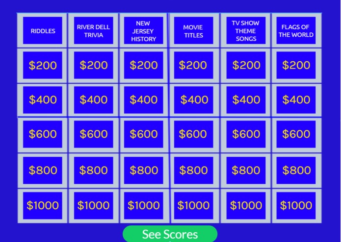 Jeopardy prototype (with working questions) – screenshot 1