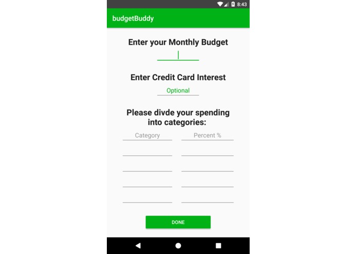 budgetBuddy – screenshot 1