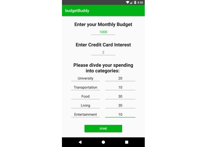 budgetBuddy – screenshot 2