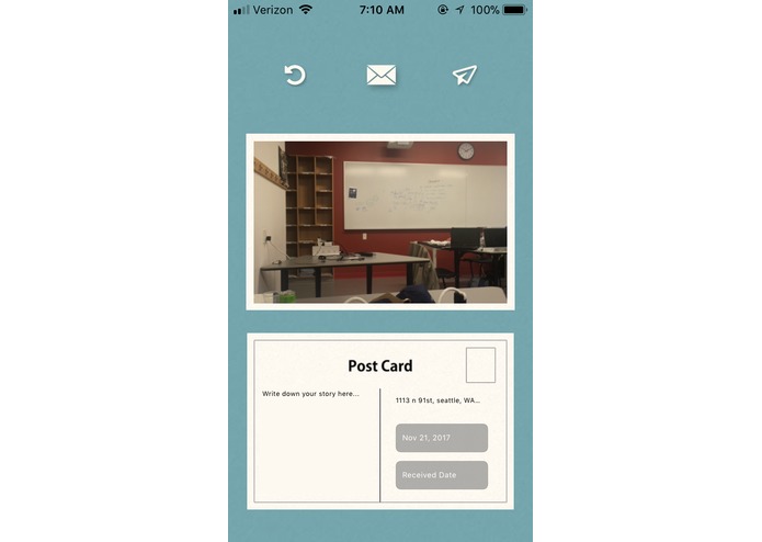PostCard Application – screenshot 2
