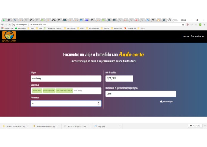 tecmihacksApp2017 – screenshot 1
