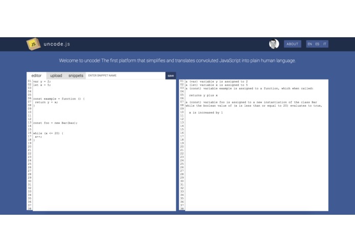 UncodeJs – screenshot 1