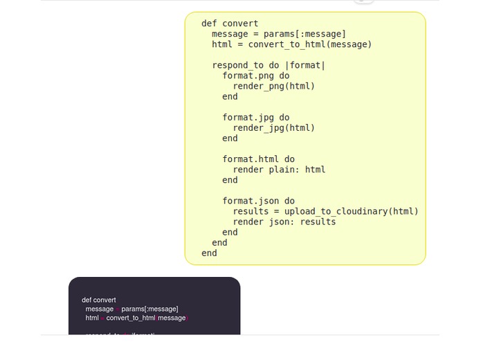Code2image – screenshot 2