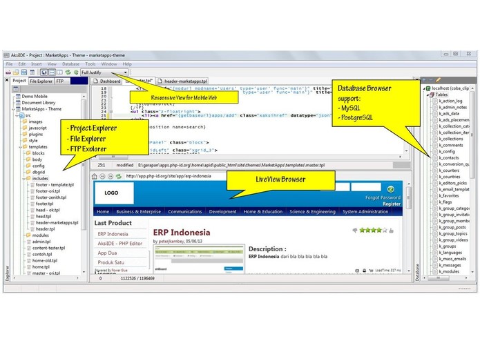 AksiIDE – screenshot 2