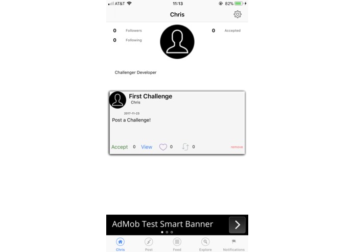 Challenger iOS/Android Social Media Application – screenshot 11