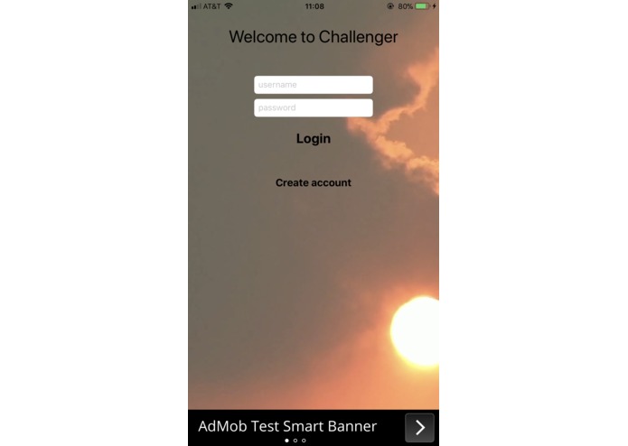 Challenger iOS/Android Social Media Application – screenshot 1