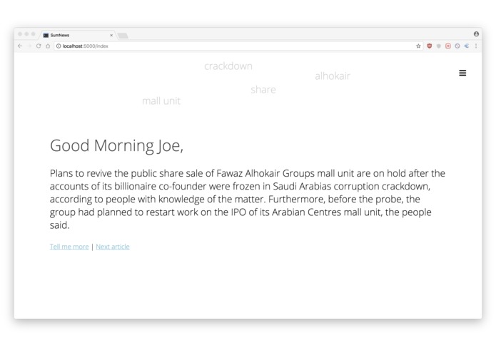 SumNews – screenshot 1