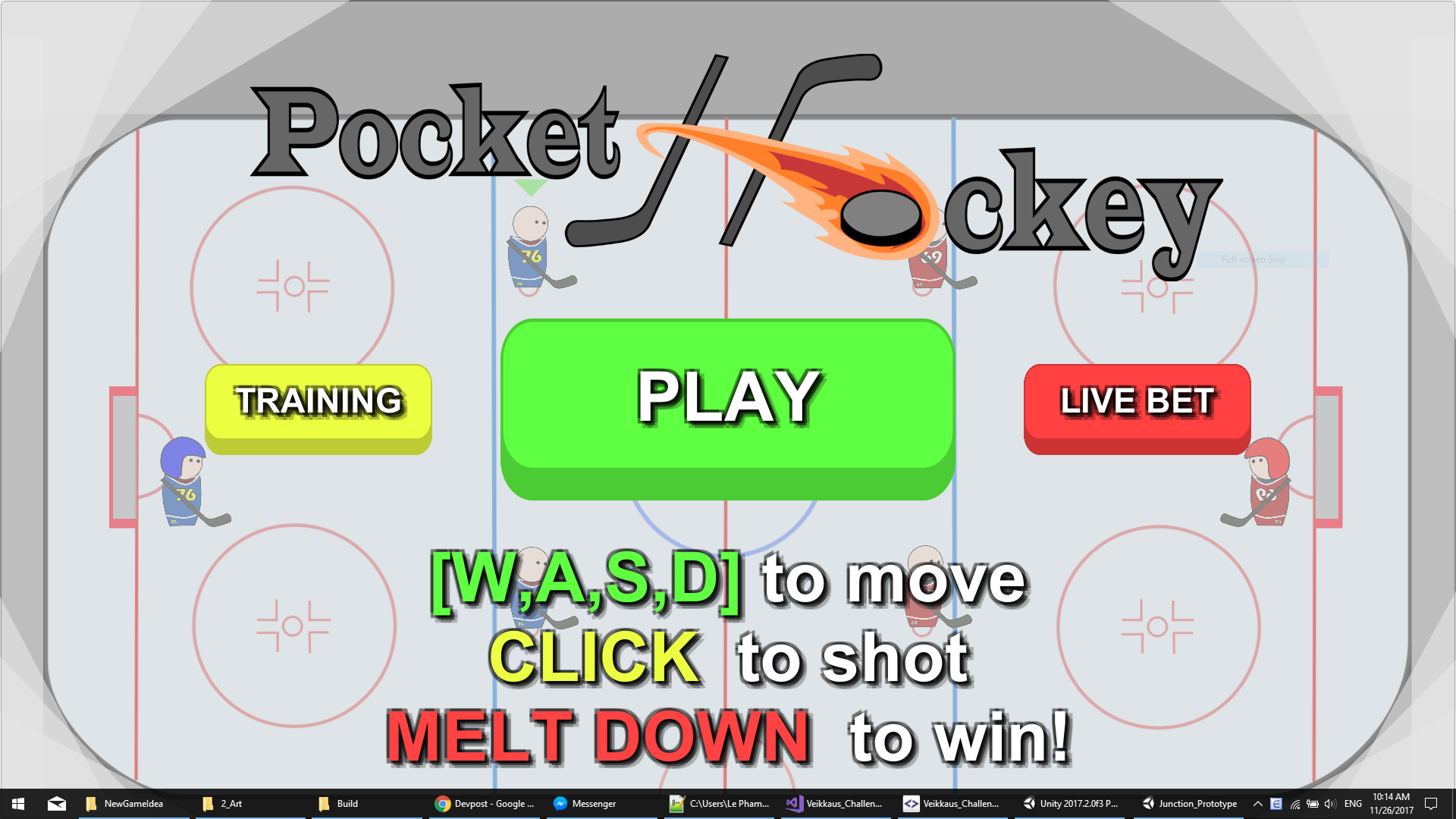 Pocket hockey Devpost