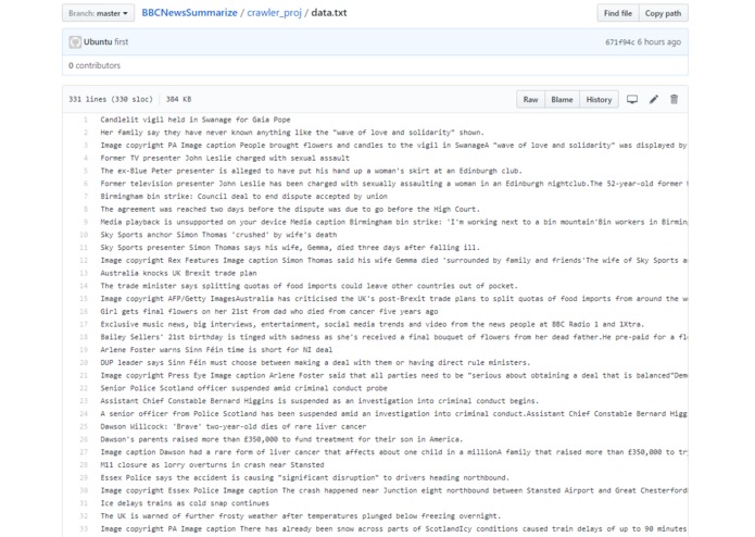 BBCNewsSummarize – screenshot 2