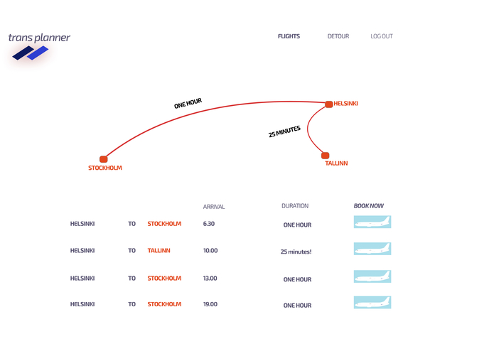 Finnair TransPlanner – screenshot 3