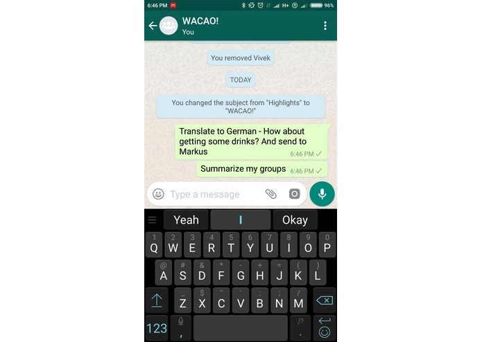 WACAO! - The Whatsapp Chat Assistant – screenshot 1