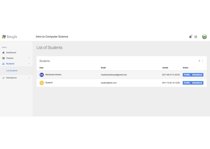 AttendApp – screenshot 2
