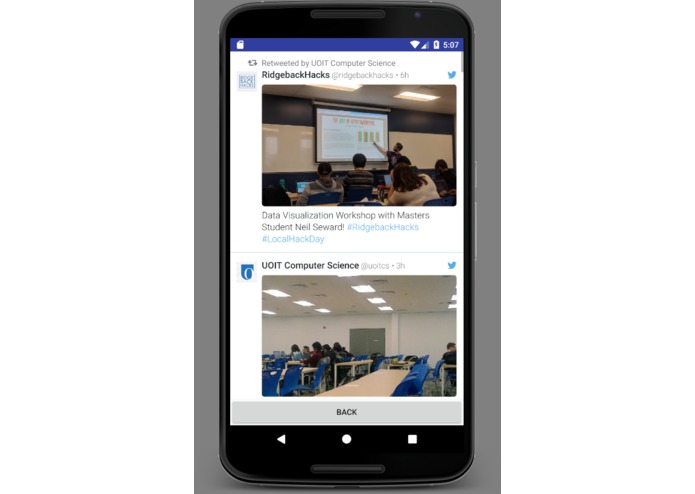 Local Hack Day Twitter Feeds – screenshot 3
