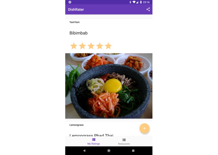 DishRater – screenshot 1