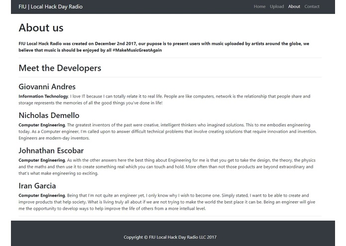 FIU Local Hack Day Radio – screenshot 3