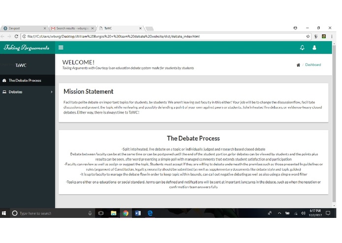 Taking Arguments with Courtesy Website – screenshot 1