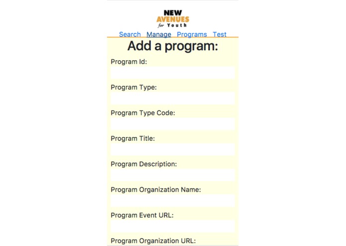 New Avenues for Youth Program Management  – screenshot 2