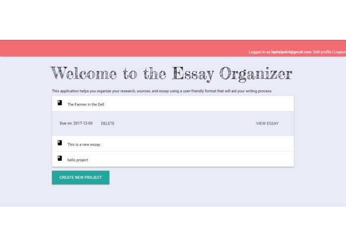 The Essay Writer and Organizer – screenshot 1