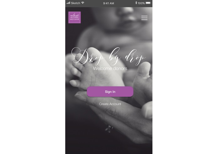 Drop by Drop:  NW Milk Bank Donation WebApp – screenshot 1
