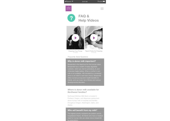 Drop by Drop:  NW Milk Bank Donation WebApp – screenshot 10
