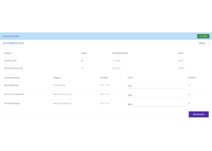 GradePortal – screenshot 2