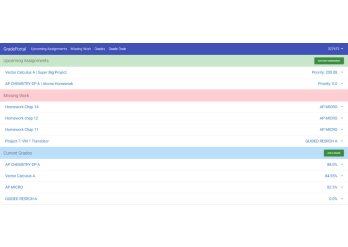 GradePortal – screenshot 1