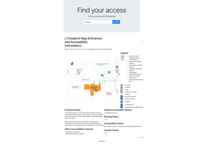 UBC Building Access Finder – screenshot 1