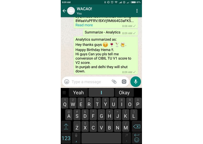 WACAO! - The Whatsapp Chat Assistant – screenshot 3