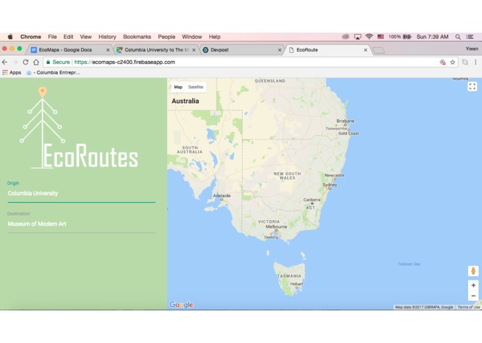 EcoRoutes – screenshot 1