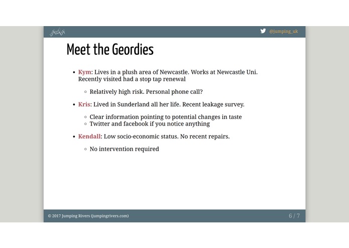 Jumping Rivers Predictive Analytics Water Hack – screenshot 1