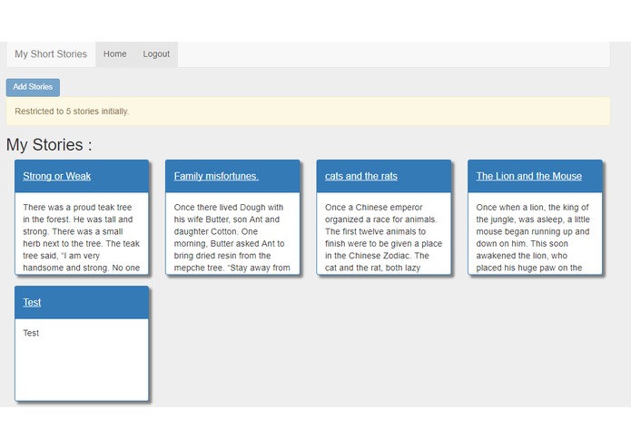 My Short Stories – screenshot 1