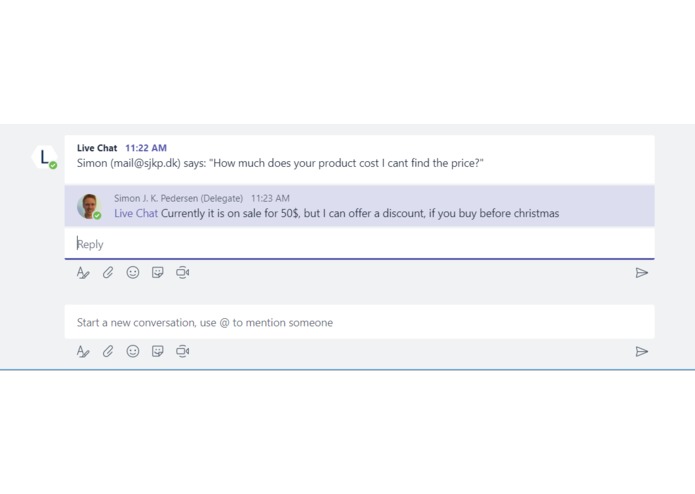 Live Web Chat for Microsoft Teams – screenshot 4