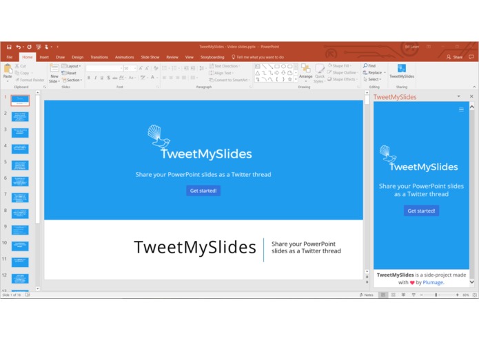 TweetMySlides – screenshot 2