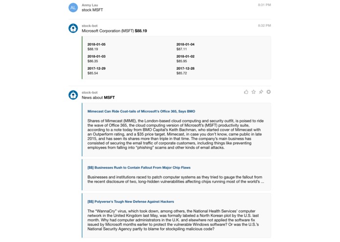 Glip Stock Bot – screenshot 1