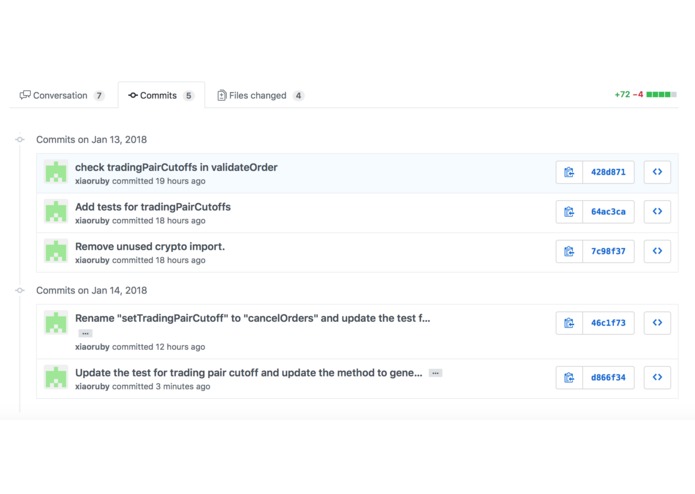 Cancel orders for a trading pair in Loopring protocol – screenshot 1