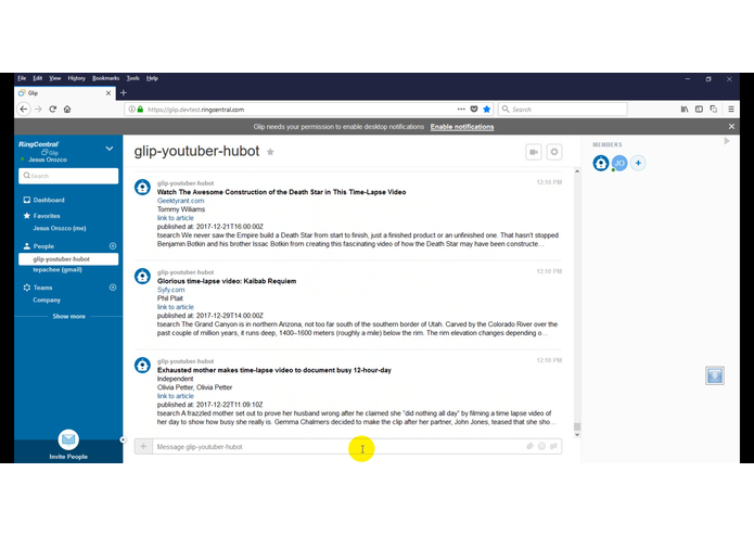 glip-chatbot – screenshot 1