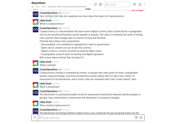 CryptoQuestions – screenshot 1