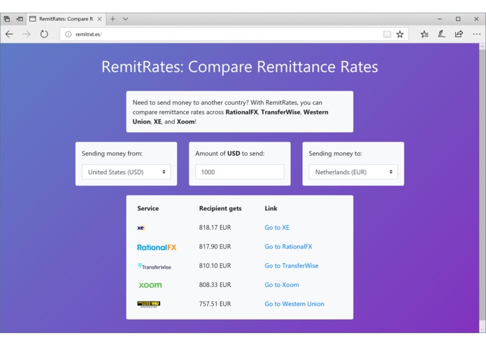RemitRates – screenshot 1