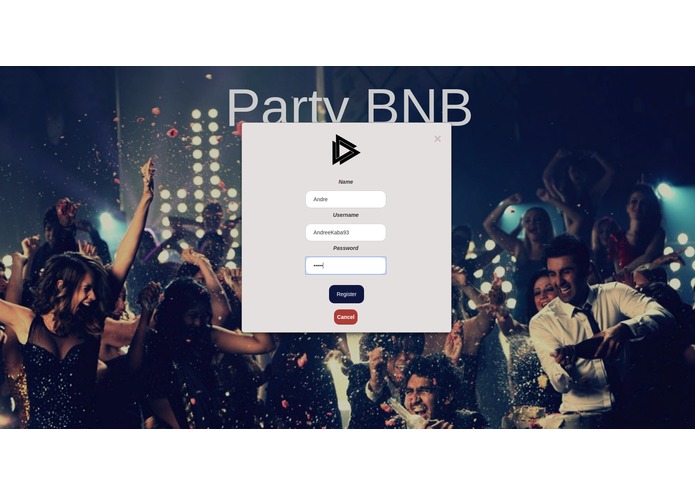 PartyBnB – screenshot 2