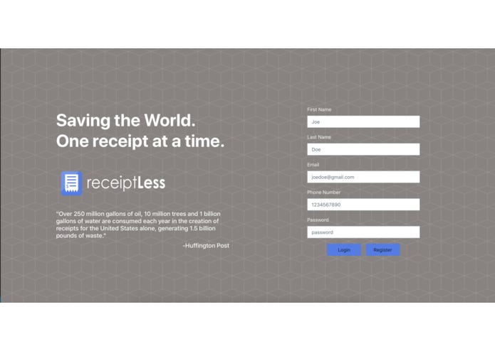 Receipt-Less – screenshot 1