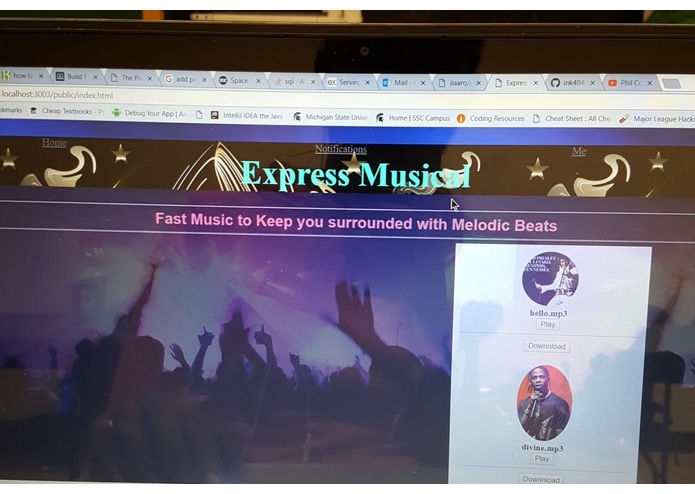 Web Hosted Music Sampler – screenshot 1