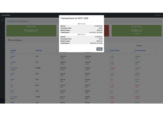 InvesMate – screenshot 3