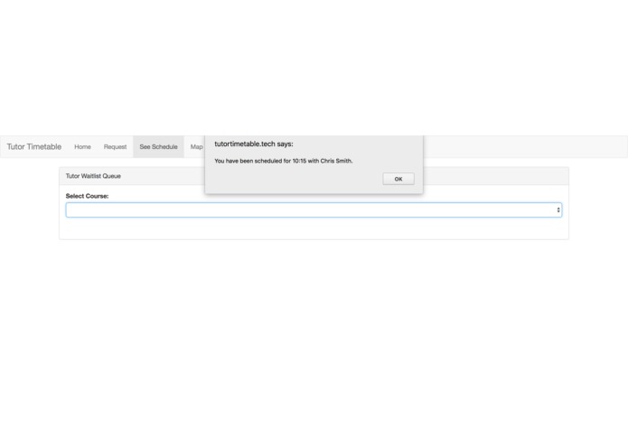 Tutor Time table scheduling system – screenshot 1