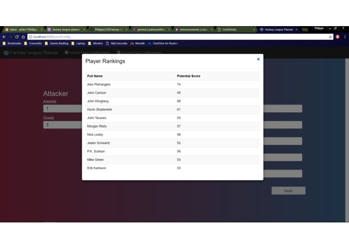 Fantasy League Planner – screenshot 1