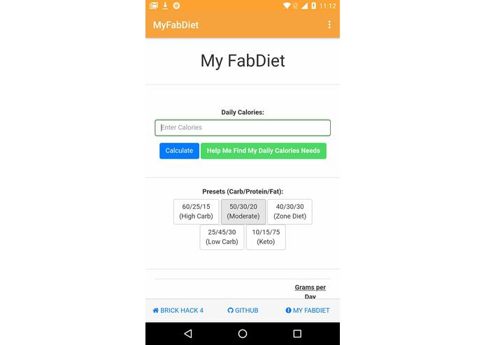 MyFabDiet – screenshot 1